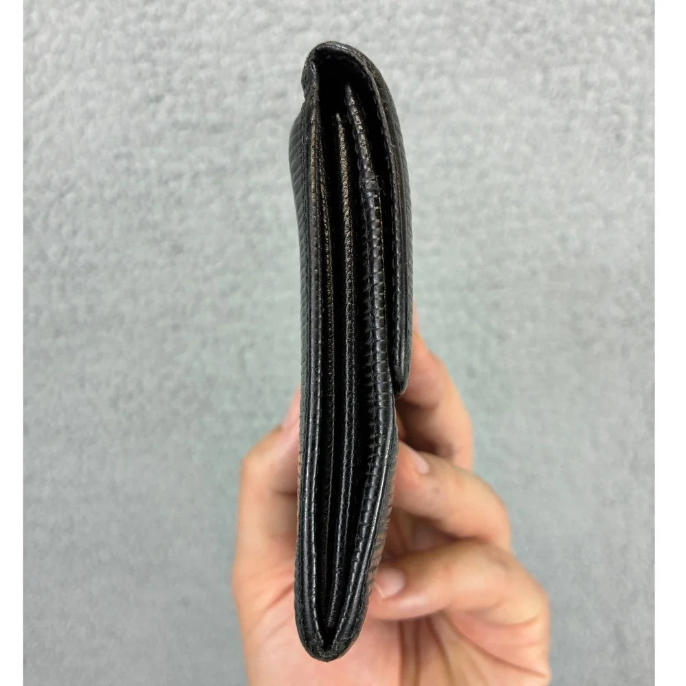 Louis Vuitton Men's OS Black Epi Bi-Fold Wallet Vintage Luxury Designer Classic